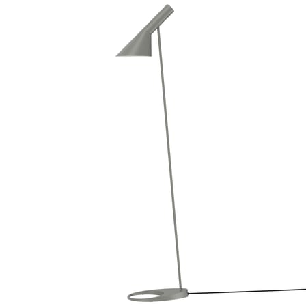 Lampada a stelo AJ metallo grigio / H 130 cm - orientabile / Arne Jacobsen, 1957 - Louis Poulsen