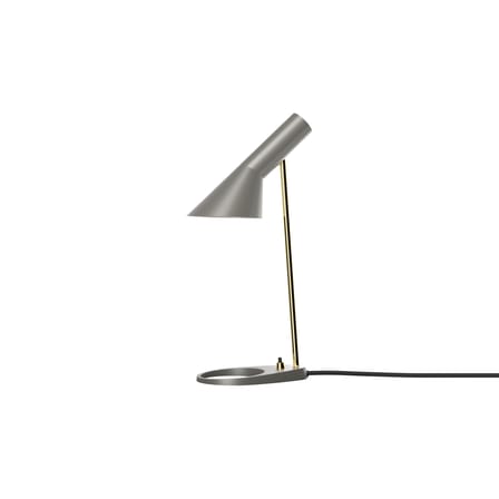 Lampe de table AJ Mini métal gris / H 43 cm - Orientable / Arne Jacobsen, 1957 - Louis Poulsen