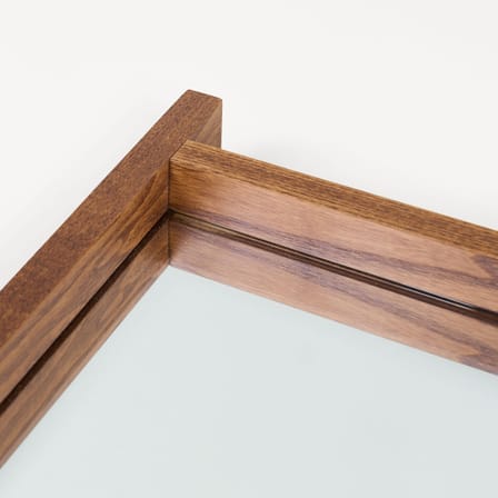 Miroir mural Symmetry Small bois naturel / L 45,8 x H 71 cm - Frama 