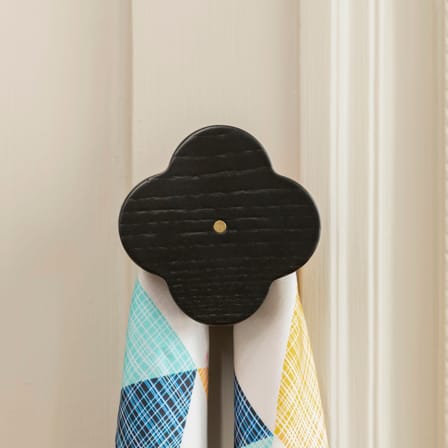 Patère Andrée bois noir Large / Ø 10 cm - Hartô