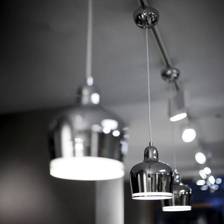 Pendelleuchte Golden Bell A330S metall silber / Alvar Aalto, 1937 - ARTEK