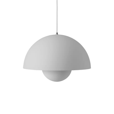 Suspension Flowerpot Big VP2 métal gris clair / Ø 50 cm - Verner Panton, 1968 - &tradition