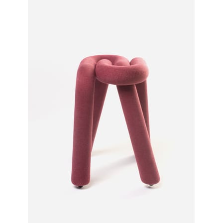Tabouret rembourré Bold tissu rouge - Moustache