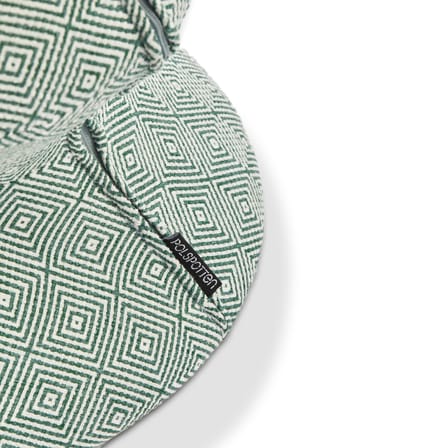 Tabouret rembourré Zig Zag Soft tissu vert - Pols Potten