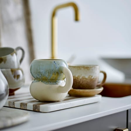 Set de 4 tasses Luna céramique bleu/ 400 ml - Bloomingville