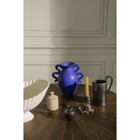 Verso Vase ceramic blue / Ø 18 x H 27 cm - Ferm Living