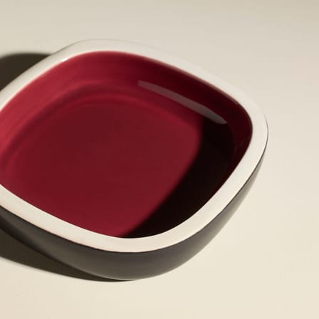 Vide-poche Sicilia céramique rouge / 18 x 18 cm - Fait main en France - Maison Sarah Lavoine