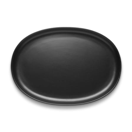 Assiette Nordic Kitchen céramique noir / Ovale - L 32 cm / Grès - Eva Trio