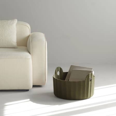 Colu Basket textile green / Ø 44 cm - Recycled felt - Normann Copenhagen