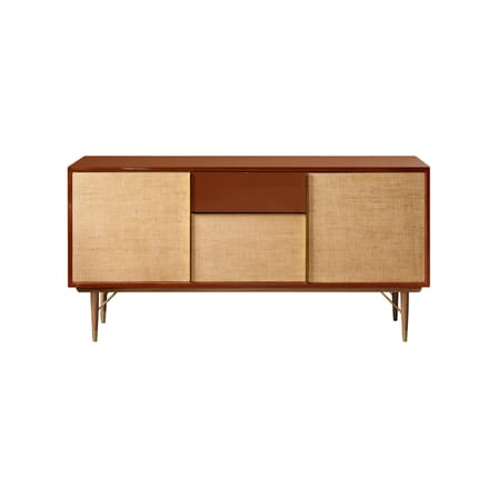 Buffet Capri bois marron / L 160 x H 80 cm - Fibre naturelle & laque - RED Edition