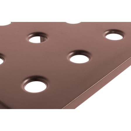 Balcony Coffee table metal red / 50 x 51.5 cm x H 39 cm - Steel - Hay