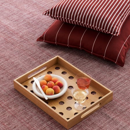 Coussin d'extérieur Terrazza - Narrow Stripe / 60 x 60 cm - Hay