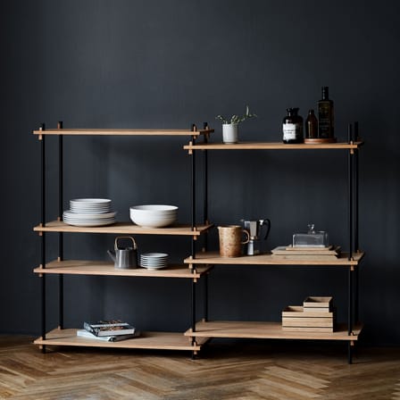 Étagère Shelving System - s.115.1.A bois naturel / L 85 x H 115 x Prof. 35 cm - MOEBE