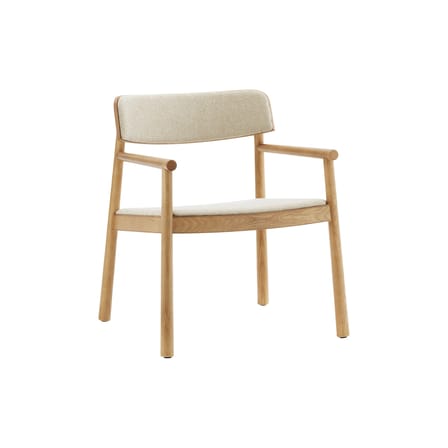 Fauteuil bas rembourré Timb tissu beige - Normann Copenhagen