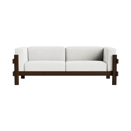 Divano destro Kube tessuto grigio / L 220 cm - Normann Copenhagen
