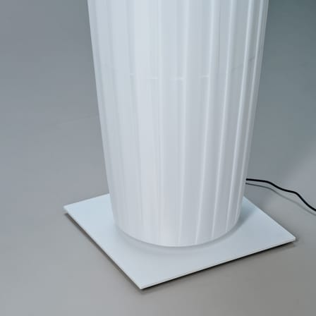 Lampadaire Colonne tissu blanc / LED - H 190 cm - Dix Heures Dix