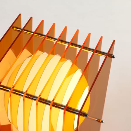 Lampe de table Lop Small Rectangle plastique orange / Lauréat Archiproducts Design Award - BANG