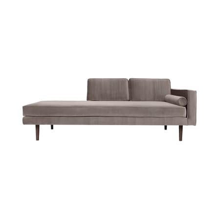 Méridienne Wind tissu gris / Accoudoir droite - L 200 cm / Velours - BROSTE COPENHAGEN