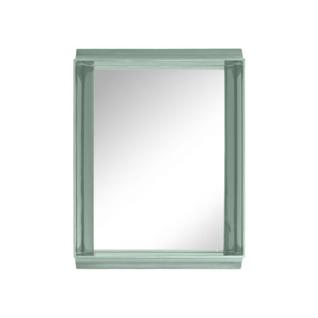 Miroir mural Coves céramique vert / Avec étagère - 80 x 60 cm - Magis