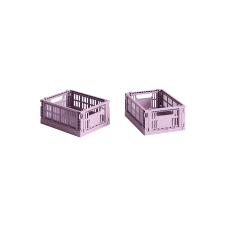 Lot de 2 paniers Colour Crate MINI plastique rose / 17 x 13 cm - Recyclé - Hay