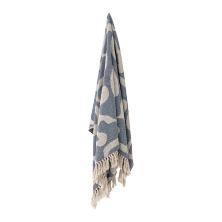 Plaid Salobre bleu / 160 x 130 cm - Coton recyclé - Bloomingville