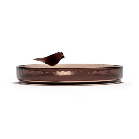 Plateau Perch verre marron / Small - Ø 26 cm - Serax
