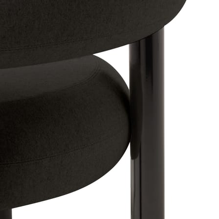 Poltrona imbottita Fat Lounge tessuto nero / Tessuto Hallingdal - Tom Dixon