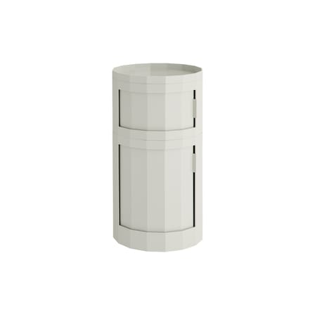 Rangement Facet High / H 66 cm - 2 portes / Avec roulettes - Hay