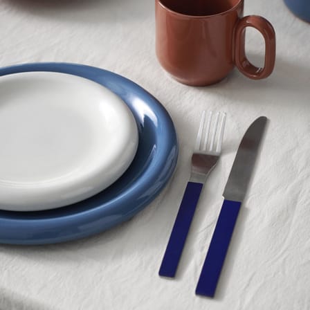 Set de couverts MVS métal bleu / 4 pièces - By Muller Van Severen - Hay