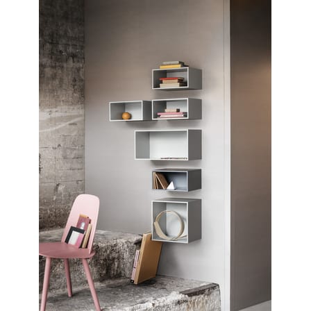 Mini Stacked Shelf natural wood / Small rectangulaire 33x16 cm / Avec fond - Muuto