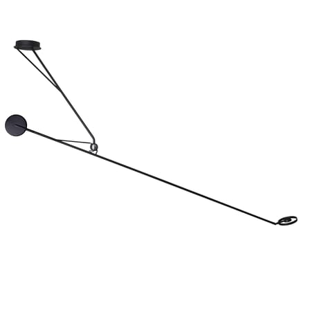 Suspension Aaro LED métal noir / L 162 cm - Bras mobile - DCW éditions