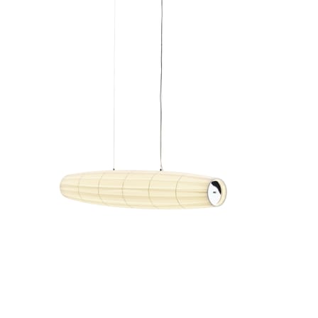 Suspension Colonne Horizontal tissu blanc / LED - L 100 cm - Dix Heures Dix