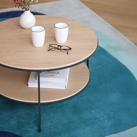 Table basse Eugénie Small bois gris / Ø 70 - Hartô