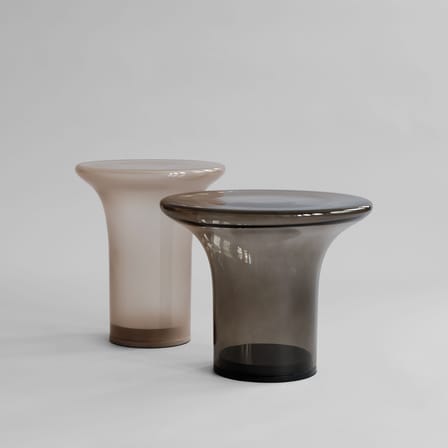 Table d'appoint Trumpet Tall verre gris / Ø 35 x H 40 cm - 101 COPENHAGEN