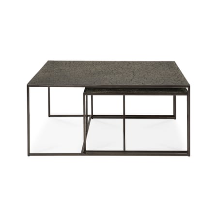Set de 2 tables gigognes Pentagon / Plateaux sculptés main - Ethnicraft
