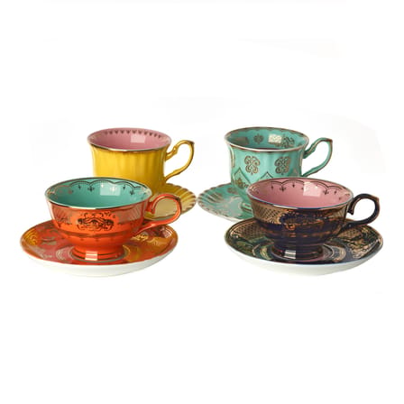 Set de 4 tasses à thé + soucoupes Grandpa - Pols Potten
