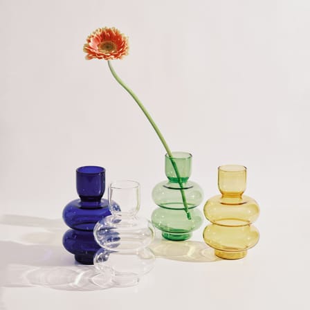 Vase Bubble verre bleu / H 15 cm - Serax