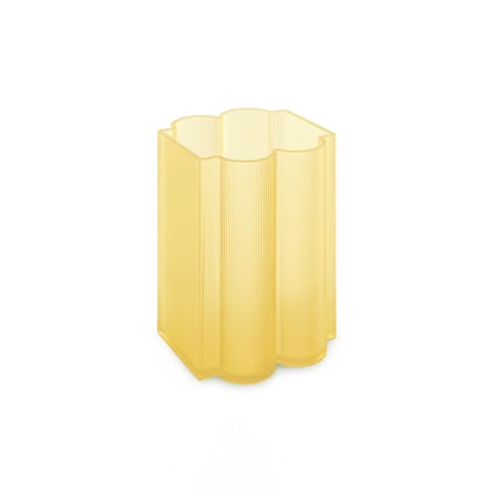 Vase Okra plastikmaterial gelb / H 24 cm - Recycled / Patricia Urquiola, 2024 - Kartell