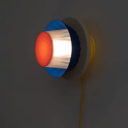 Wandleuchte mit Stromkabel Mina plastikmaterial bunt / Ø 20 cm - Recycelter Kunststoff / Hergestellt in Frankreich - Warren & Laetitia