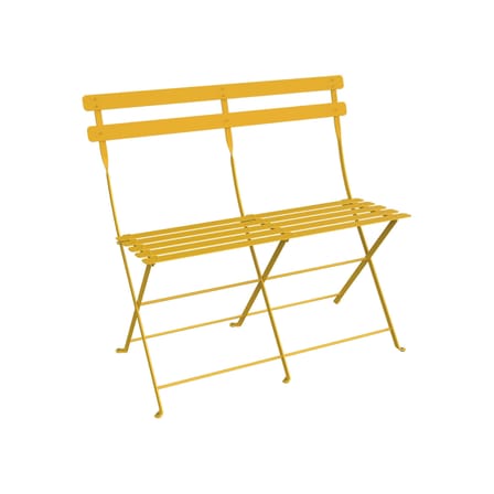 Banquette Bistro métal jaune / Pliante - 2 places / L 88 cm - Fermob