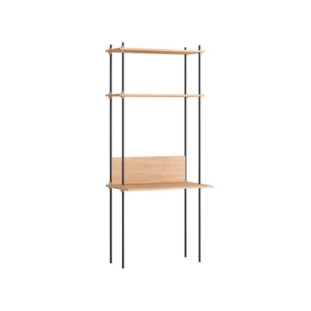 Bureau Shelving System – s.200.1.D bois naturel / L 85 x H 200 x Prof. 52 / 35 cm - MOEBE