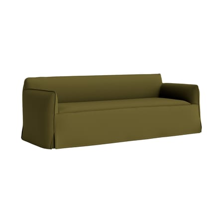 Canapé droit Mimi tissu vert / 3 places - L 230 cm - Hay