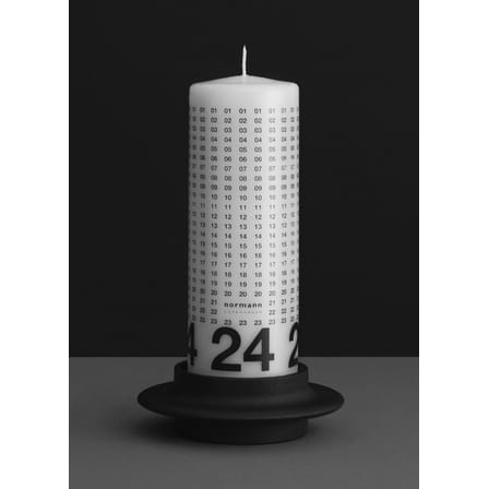 Heima Candle stick metal black For block candles - Normann Copenhagen