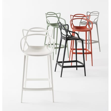 Chaise de bar Masters noir / H 75 cm - Kartell