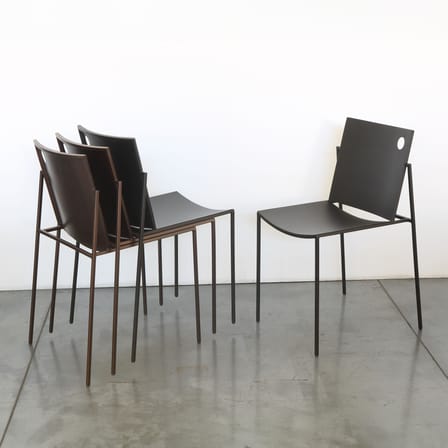 Chaise empilable Aurora métal noir - Zeus