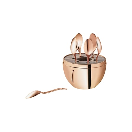 Set de 6 cuillères à espresso Mood Coffee / dans écrin - Or rose 18 carats - Christofle