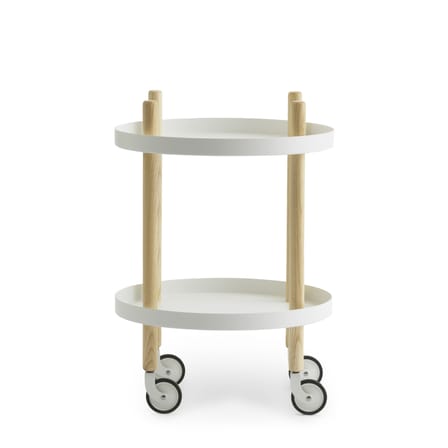Desserte Block métal blanc bois naturel / Ø 45 cm - Normann Copenhagen