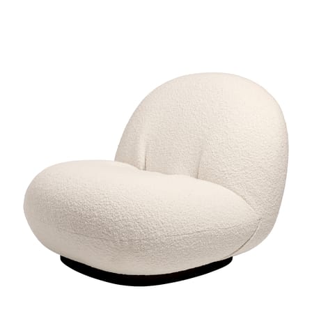 Fauteuil rembourré Pacha tissu blanc beige / Pierre Paulin - Réédition 1975 - Gubi