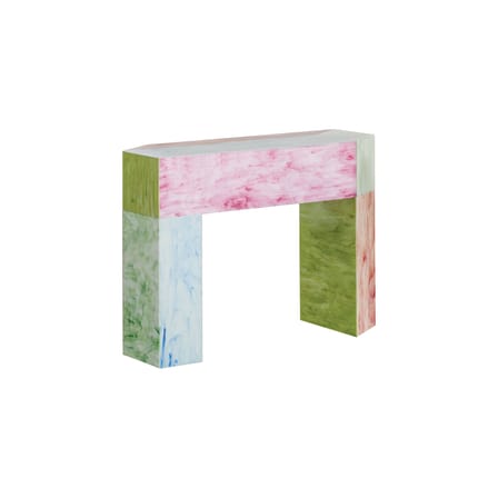 Konsole Remis 02 glas bunt / Mit Schublade - B 120 x T 44 x H 85 cm - Handgefertigt in Italien - Glas Italia