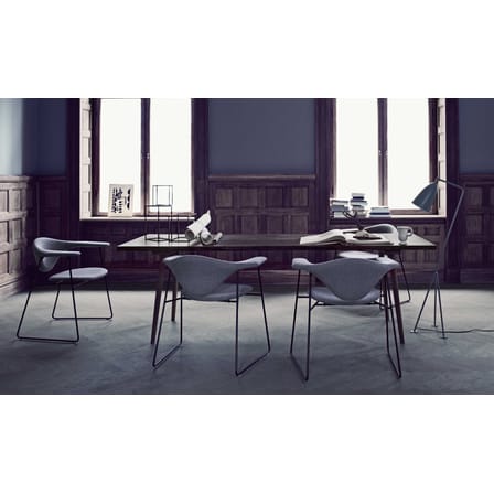 Lampadaire Gräshoppa métal rose / Grossman- Réédition 1947 - Gubi